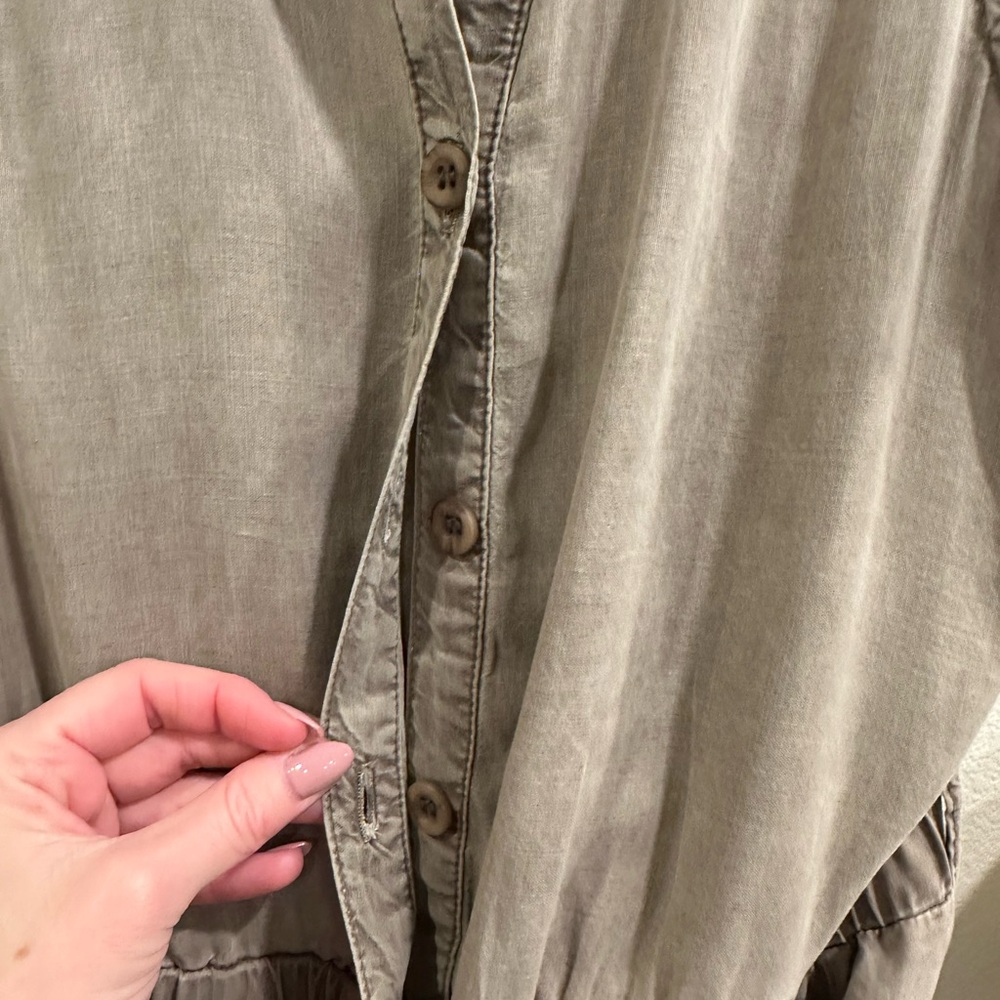 Bella Dahl Olive Green Sleeveless Romper - Picture 7 of 7